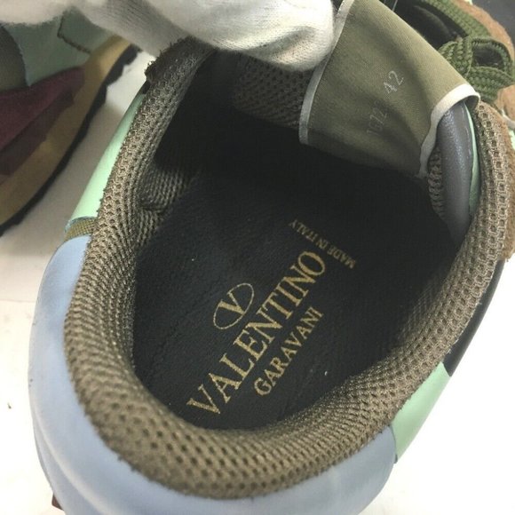 VALENTINO GARAVANI Lock runner Camouflage studs Sneakers Multicolore - Picture 6 of 9